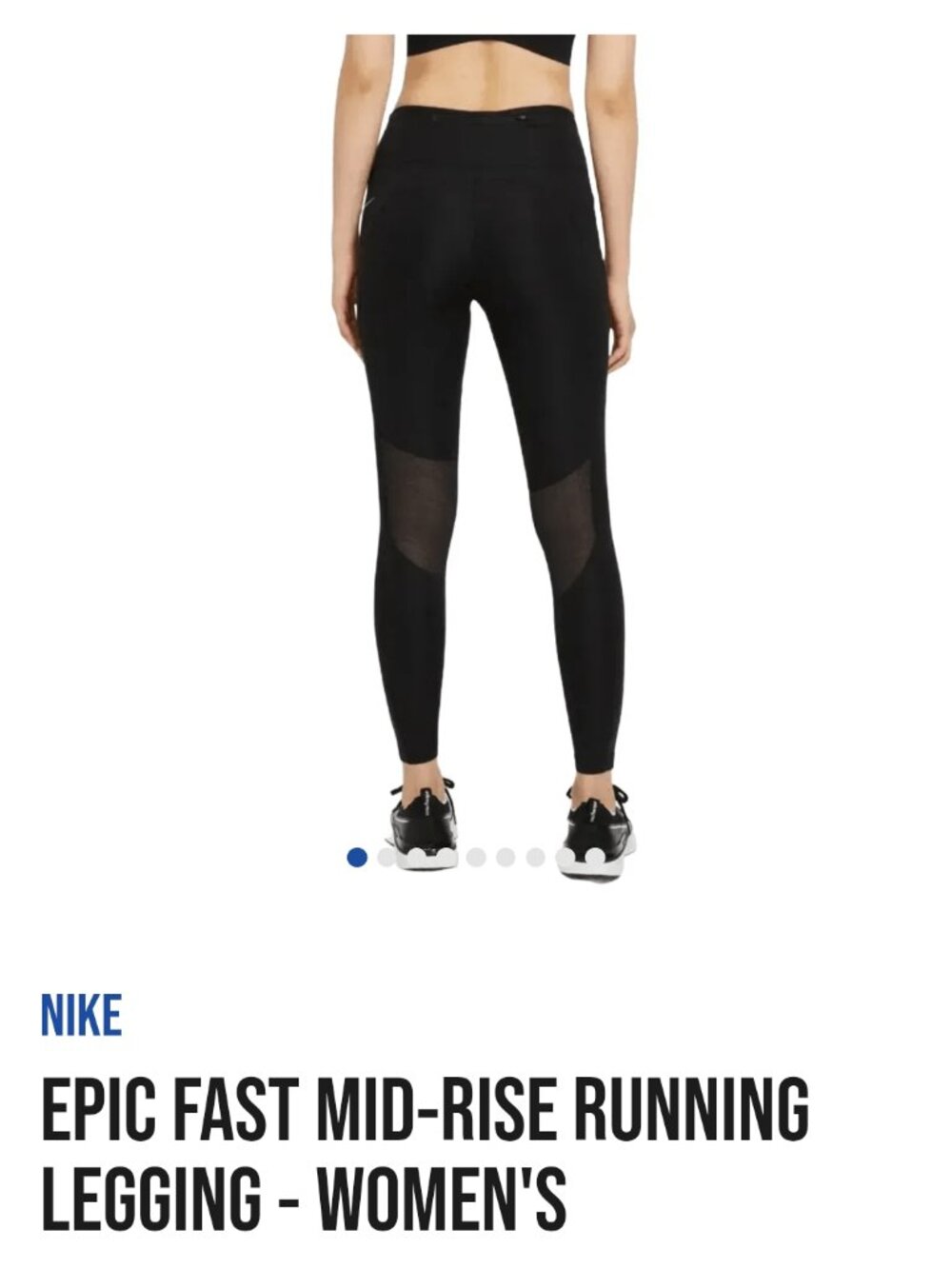 Nike Fast Dry-Fit Running Gym Leggings Black Medium